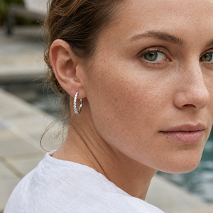 Malakan Diamond Hoop Earrings