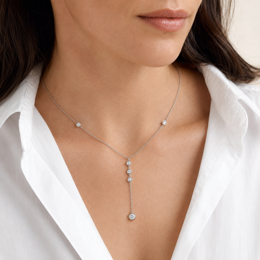 Malakan Diamond Y Necklace
