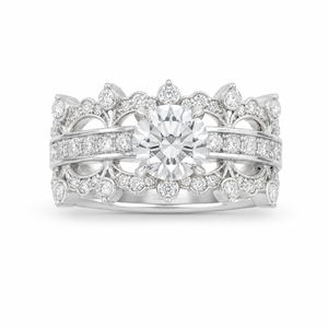 Malakan Vintage Inspired Diamond Engagement Ring