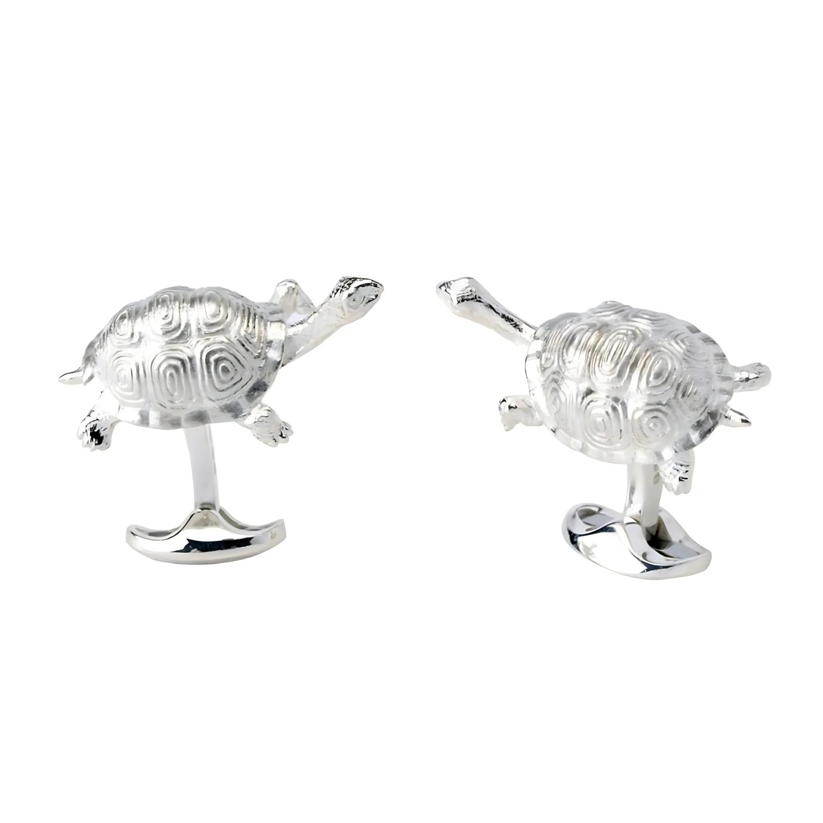 Sterling Silver Galapagos Tortoise Cufflinks by Deakin & Francis available at Talisman Collection Fine Jewelers in El Dorado Hills, CA and online. Looking for the perfect gift for a turtle aficionado? Look no further! These Sterling Silver Galapagos Tortoise cufflinks, featuring a shiny silver shell, are both charming and unique. And for an extra special touch, consider engraving the backs!