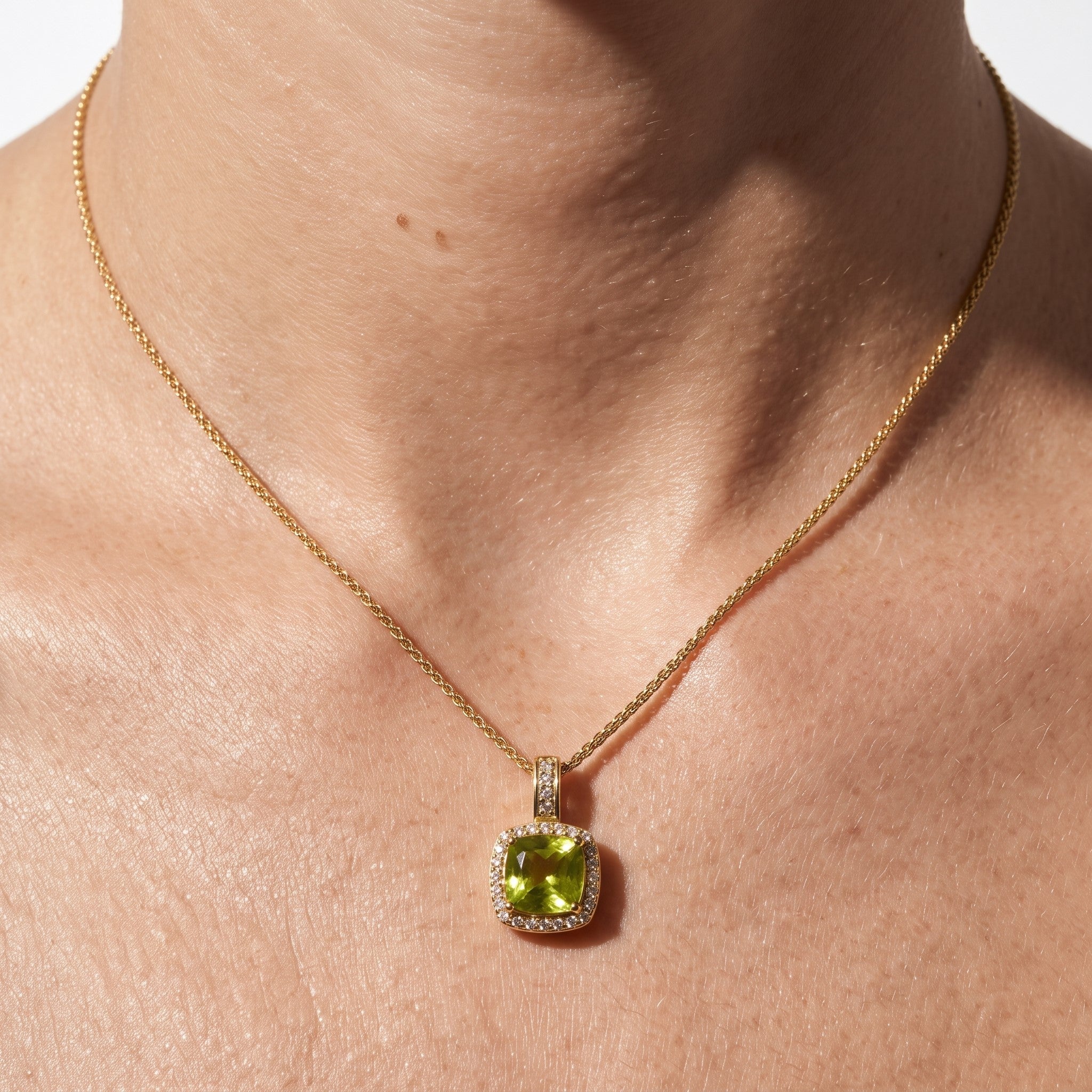 LALI Peridot & Diamond Pendant Necklace