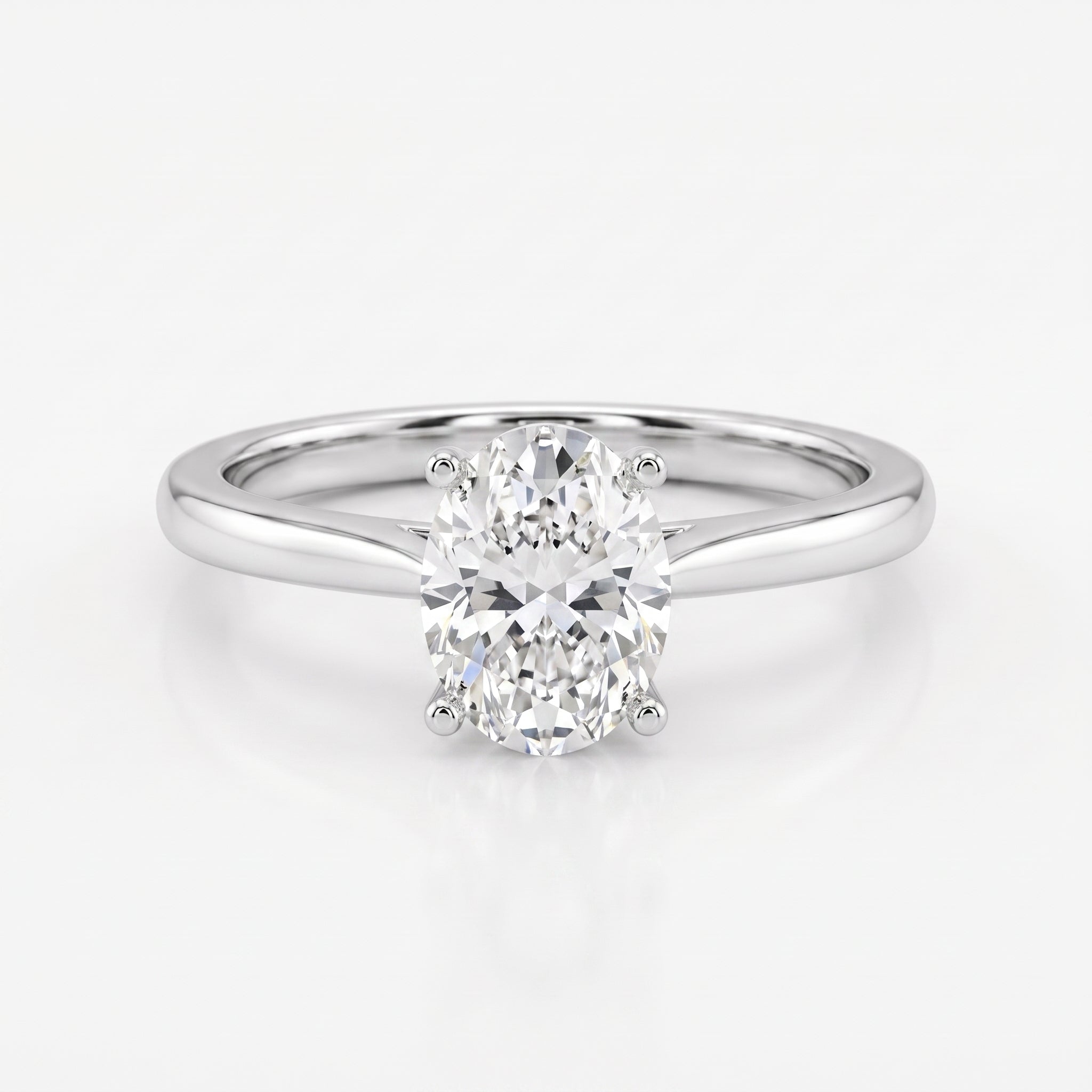 Malakan Oval Semi-Mount Engagement Ring