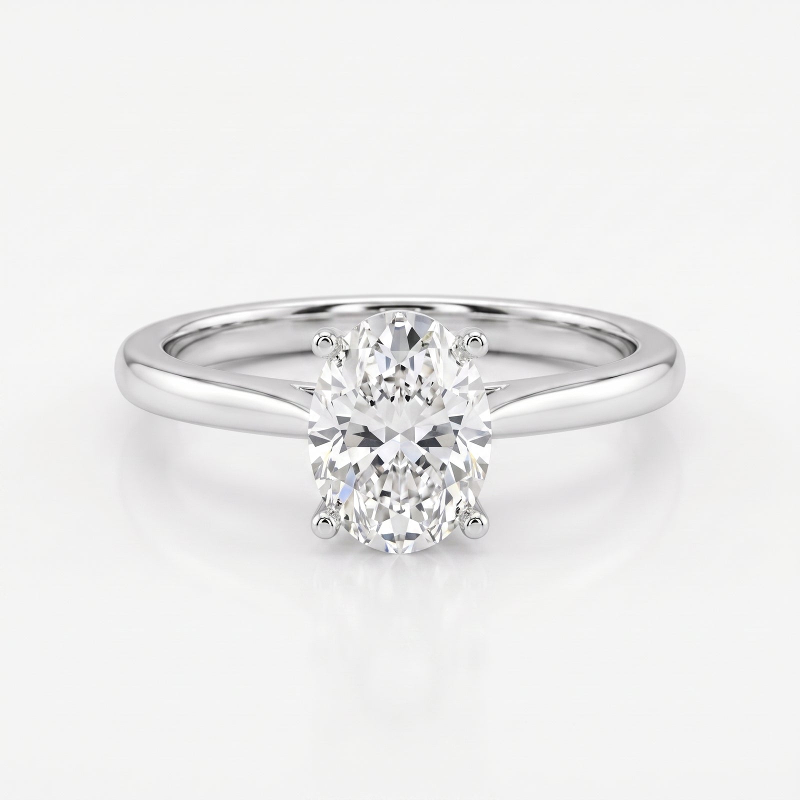 Malakan Oval Semi-Mount Engagement Ring