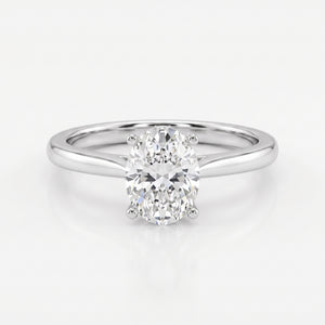 Malakan Oval Semi-Mount Engagement Ring