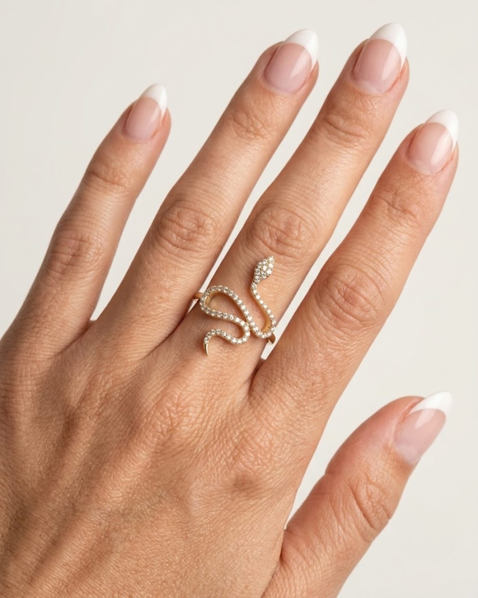 Royal Diamond Snake Ring