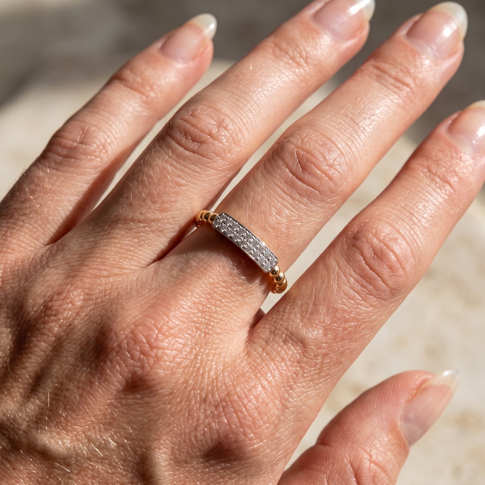 Malakan Two-Tone Diamond Ring