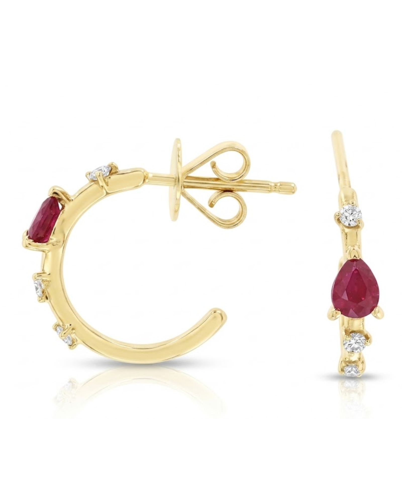 Royal Ruby & Diamond Earrings