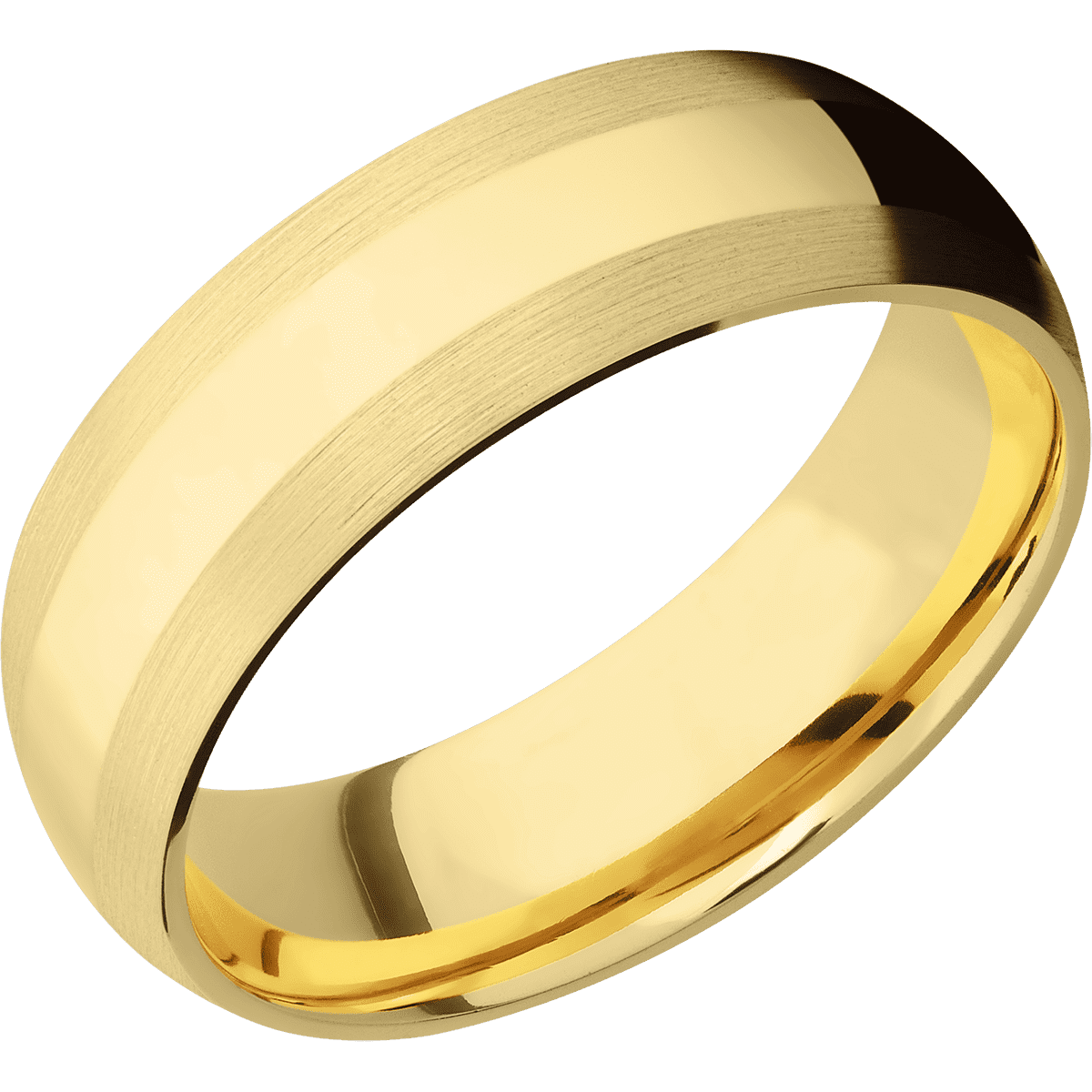 14K Yellow Gold + Satin Finish