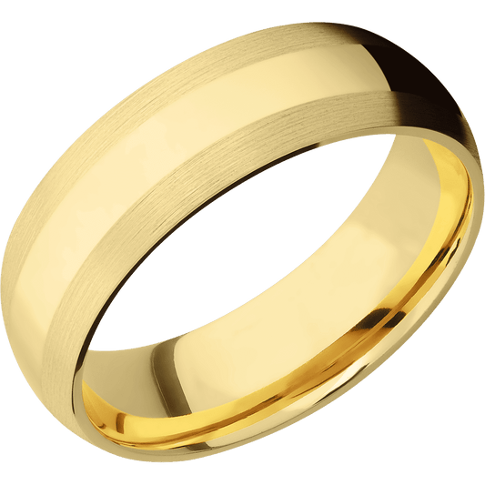 14K Yellow Gold + Satin Finish