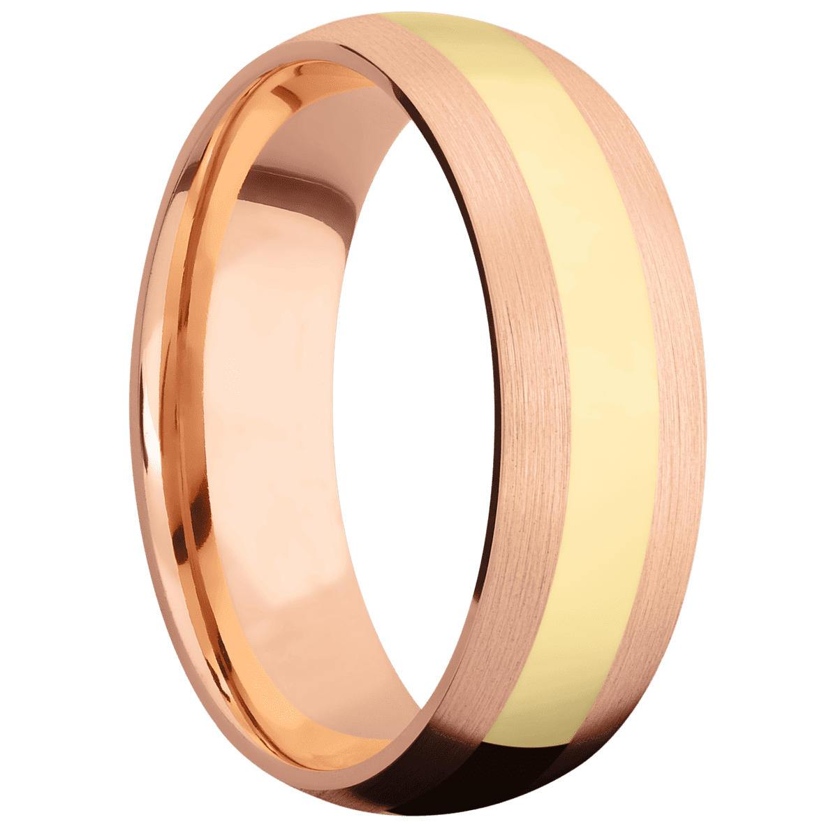 14K Rose Gold + Satin Finish