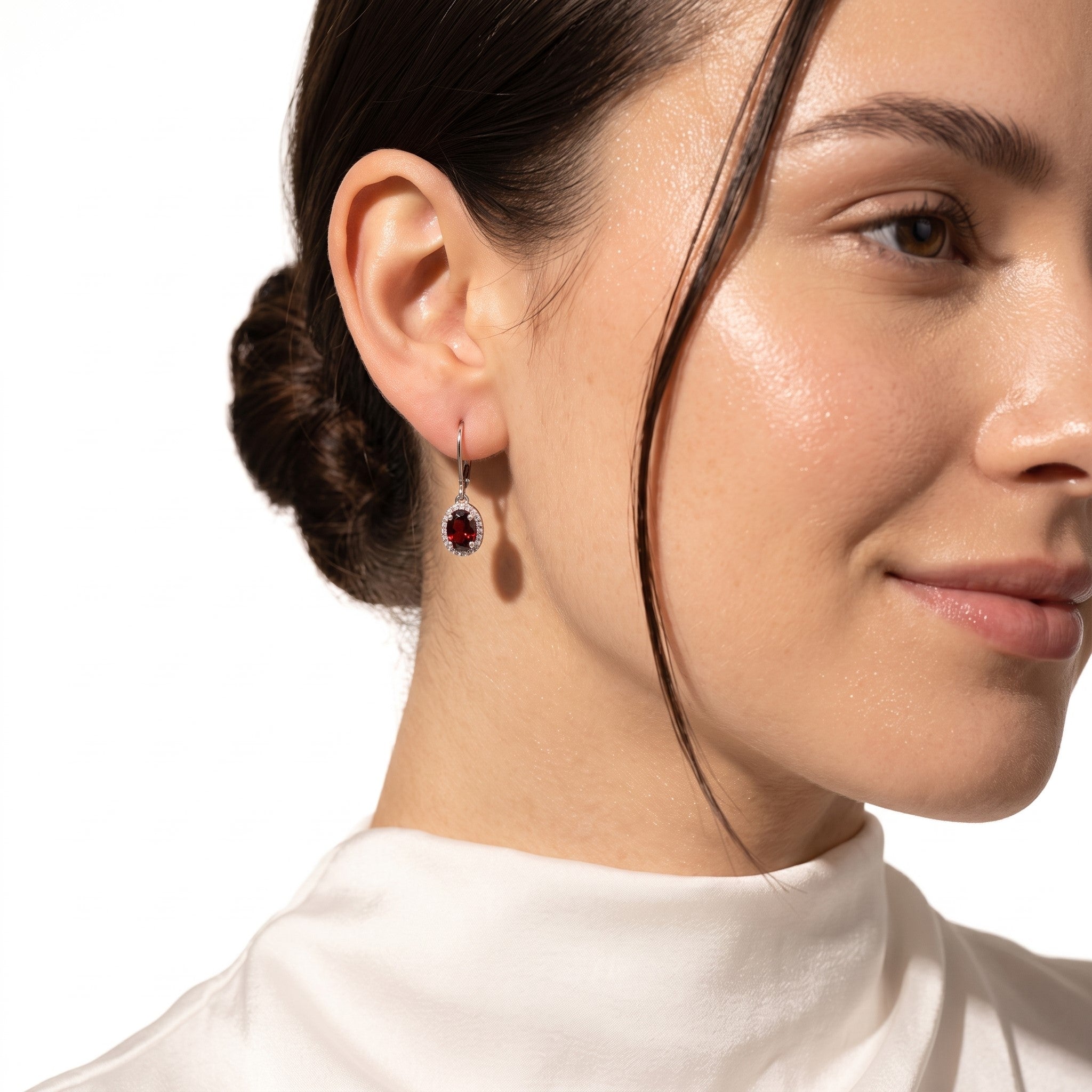 LALI Garnet & Diamond Earrings