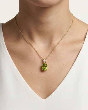 LALI Peridot & Diamond Pendant Necklace