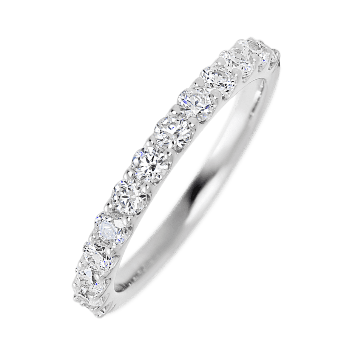 Platinum band with 13 Round Lab Grown Diamond having TCW-.65