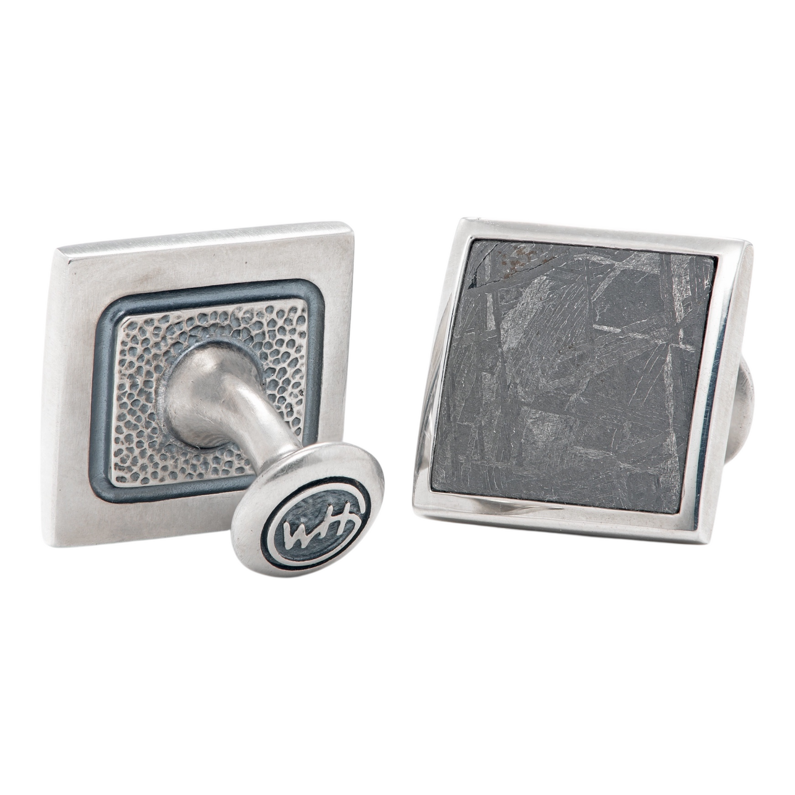 Sterling Silver Meteorite Cufflinks by William Henry available at Talisman Collection Fine Jewelers in El Dorado Hills, CA and online