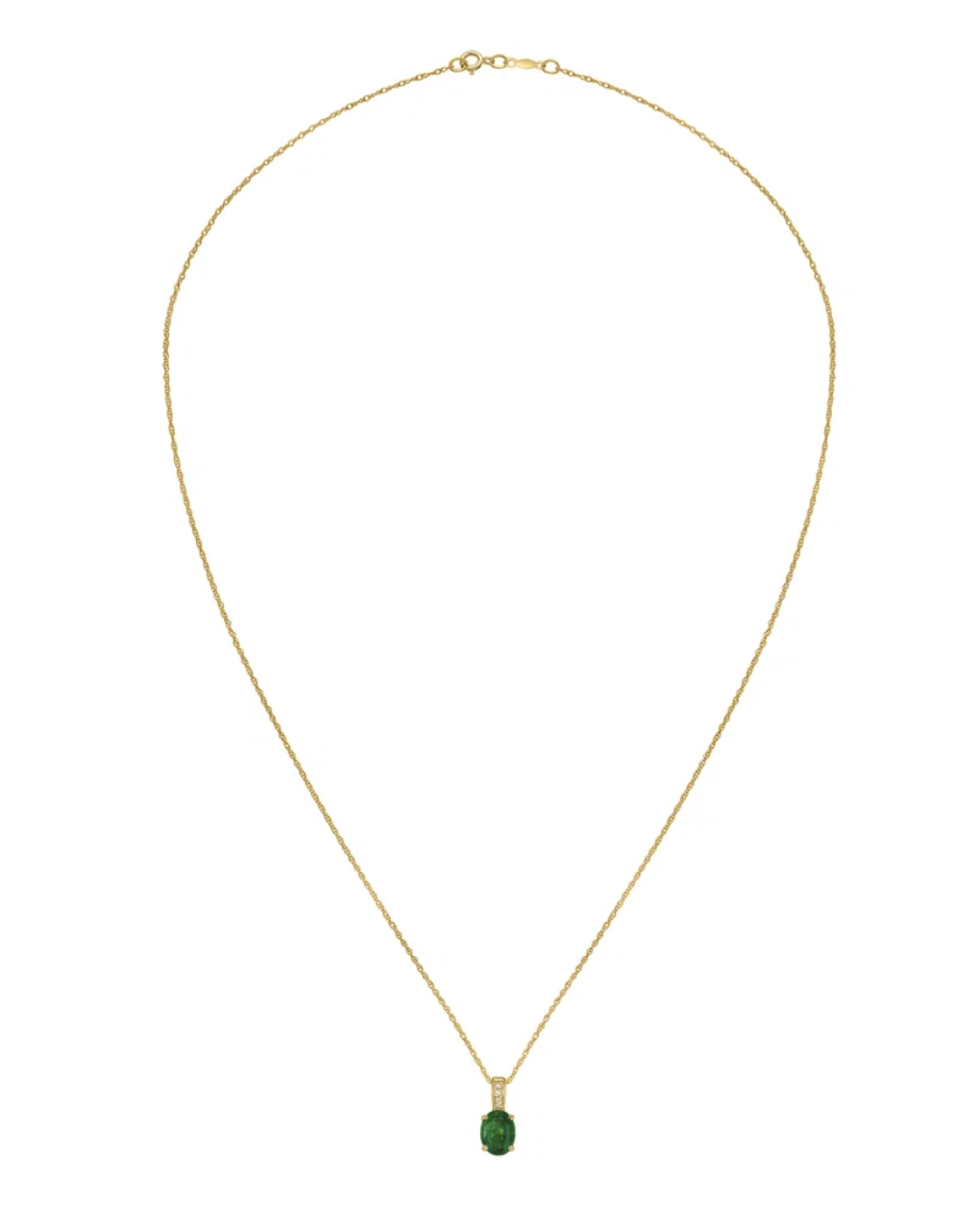 LALI Emerald & Diamond Pendant Necklace
