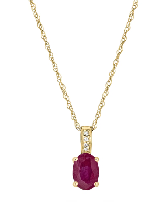LALI Ruby & Diamond Pendant Necklace