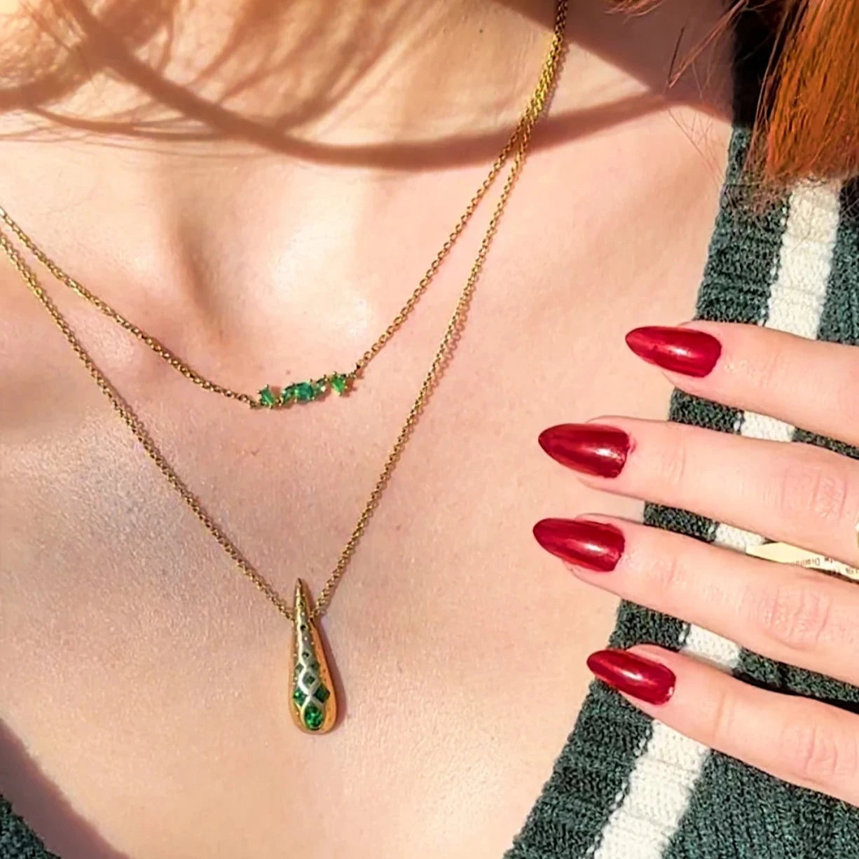 Emerald Drop Necklace by Meredith Young available at Talisman Collection Fine Jewelers in El Dorado Hills, CA and online