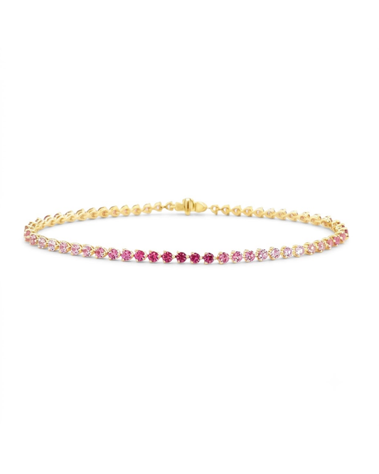 Ombre Pink Sapphire Bracelet by Lisa Nik