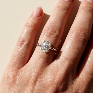 Malakan Oval Semi-Mount Engagement Ring