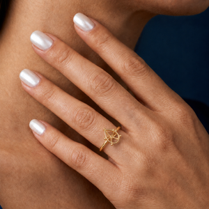 Malakan Pear Diamond Setting Ring