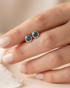 Ostbye Alexandrite Bezel Stud Earrings