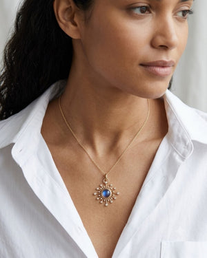 Aurora Moonstone Pendant by Mined + Found