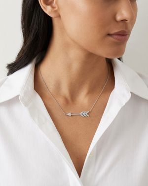 Royal Diamond Arrow Necklace