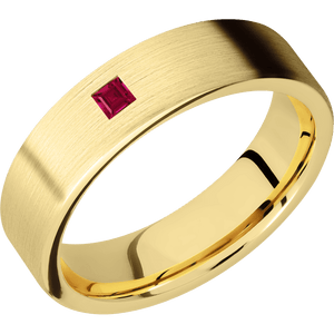 14K Yellow Gold + Satin Finish
