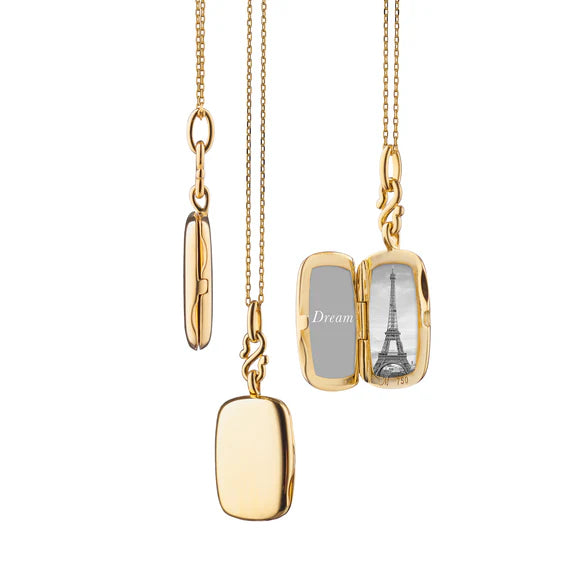 Slim Rectangular Britt Locket by Monica Rich Kosann