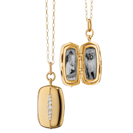 Slim Rectangular Kate Locket by Monica Rich Kosann