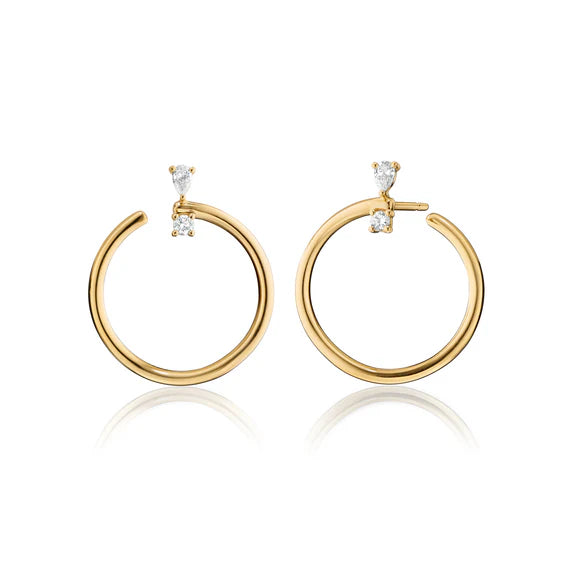 Galaxy Wrap Diamond Hoop Earrings by Monica Rich Kosann