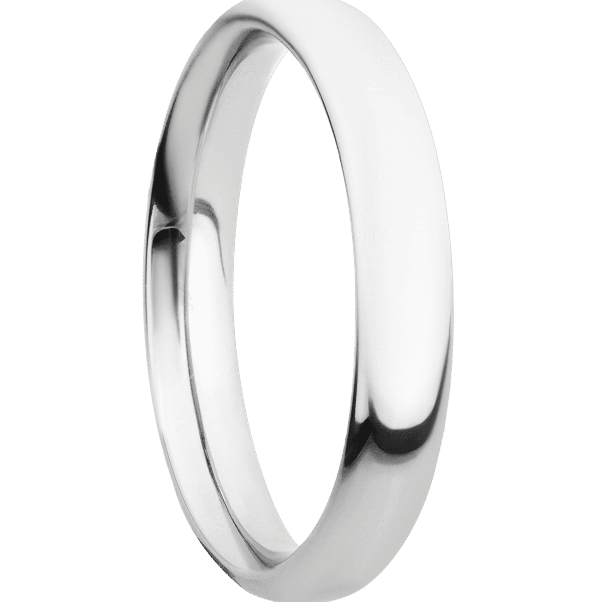 14K White Gold + Polish Finish