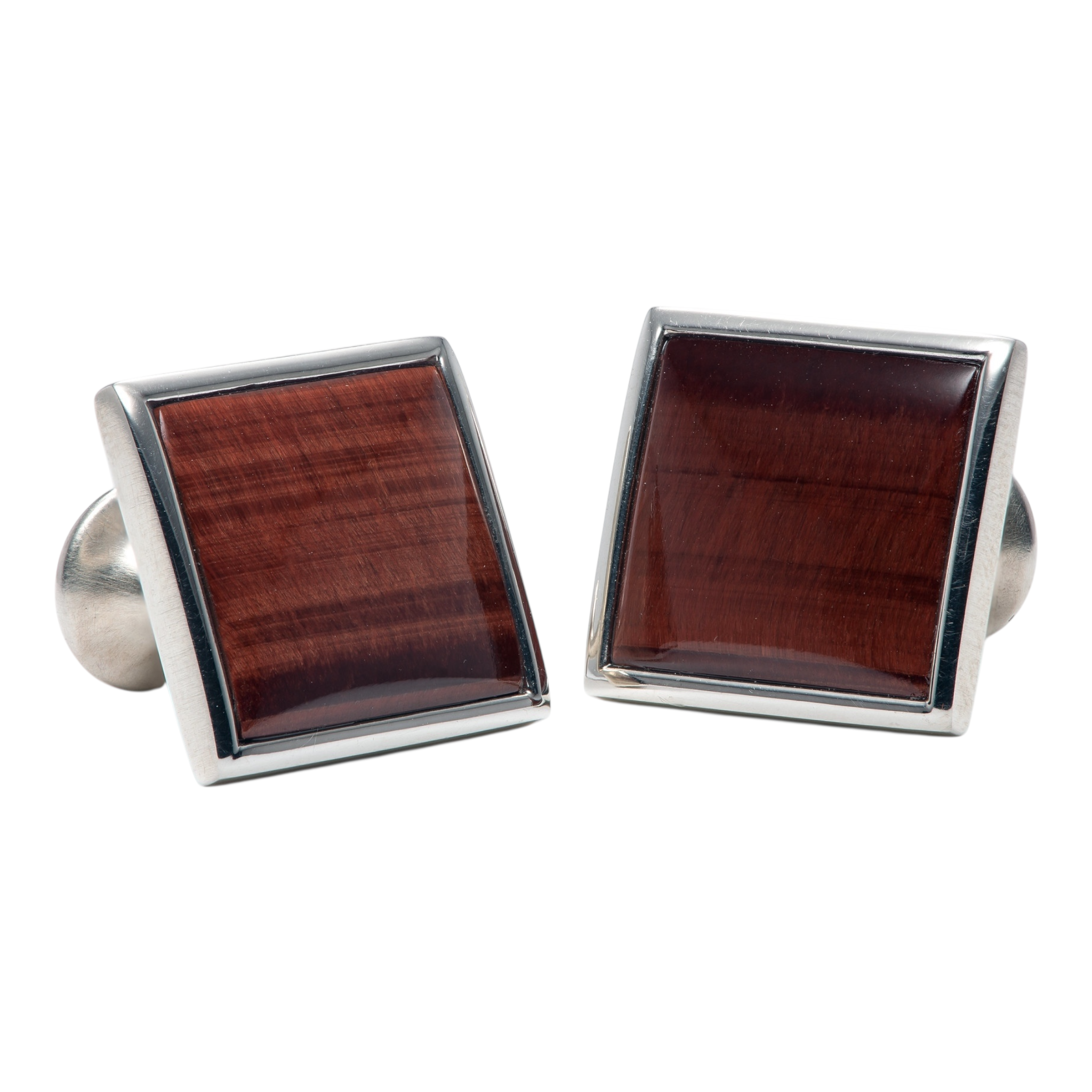 Sterling Silver Red Tiger Eye Cufflinks by William Henry available at Talisman Collection Fine Jewelers in El Dorado Hills, CA and online