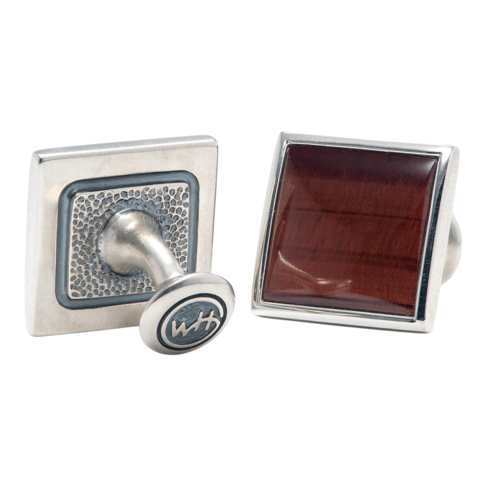 Sterling Silver Red Tiger Eye Cufflinks by William Henry available at Talisman Collection Fine Jewelers in El Dorado Hills, CA and online