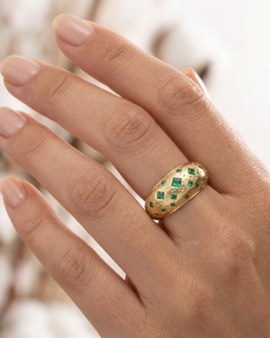 Emerald Chaos Ring by Meredith Young