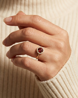 LALI Garnet & Diamond Birthstone Ring