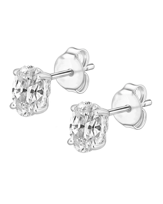 LALI White Topaz Birthstone Stud Earrings