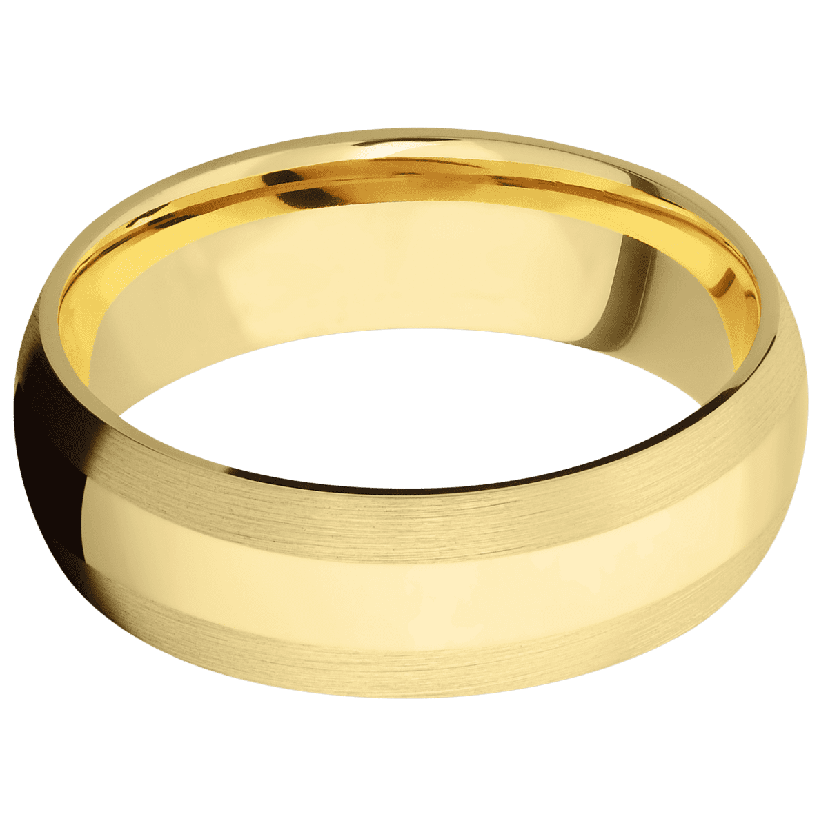 14K Yellow Gold + Satin Finish
