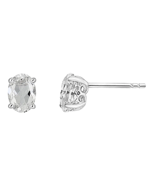 LALI White Topaz Birthstone Stud Earrings