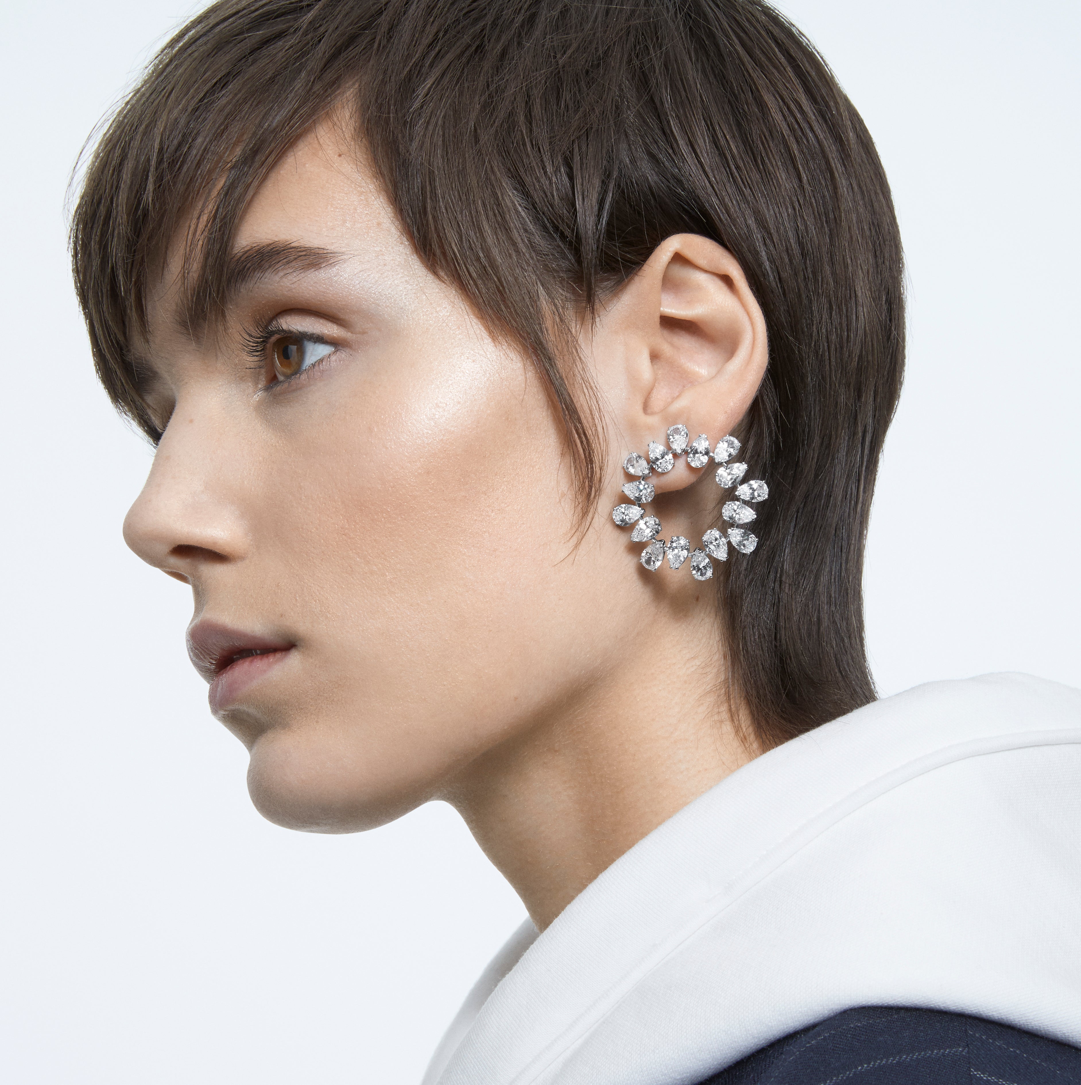 Matrix Open Circle Earrings by Swarovski