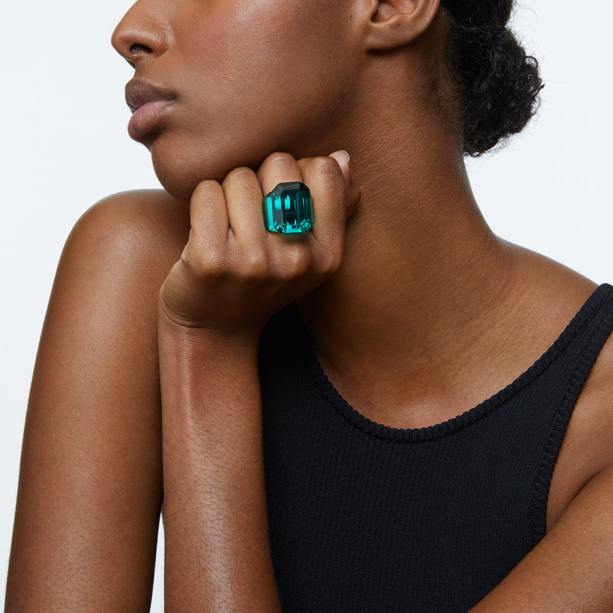 Green Lucent Cocktail Ring by Swarovski