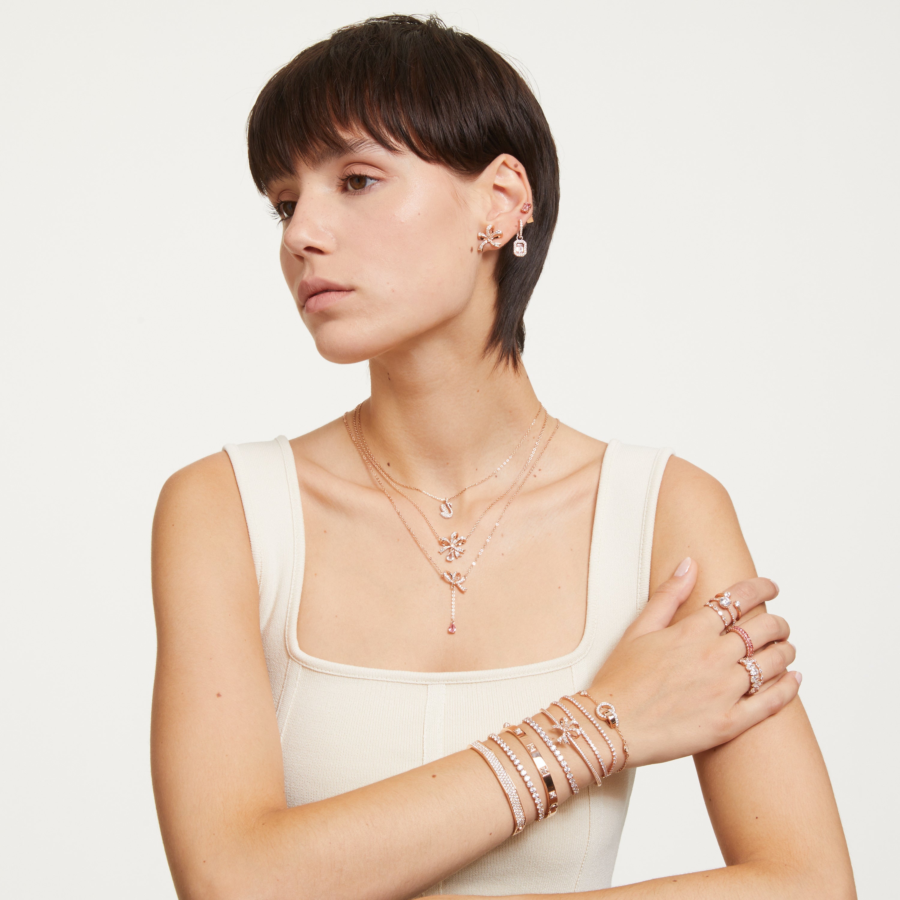 Hyperbola Stud Earrings by Swarovski