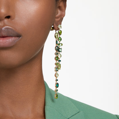 Green Gema Drop Earrings by Swarovski