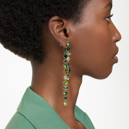 Green Gema Drop Earrings by Swarovski