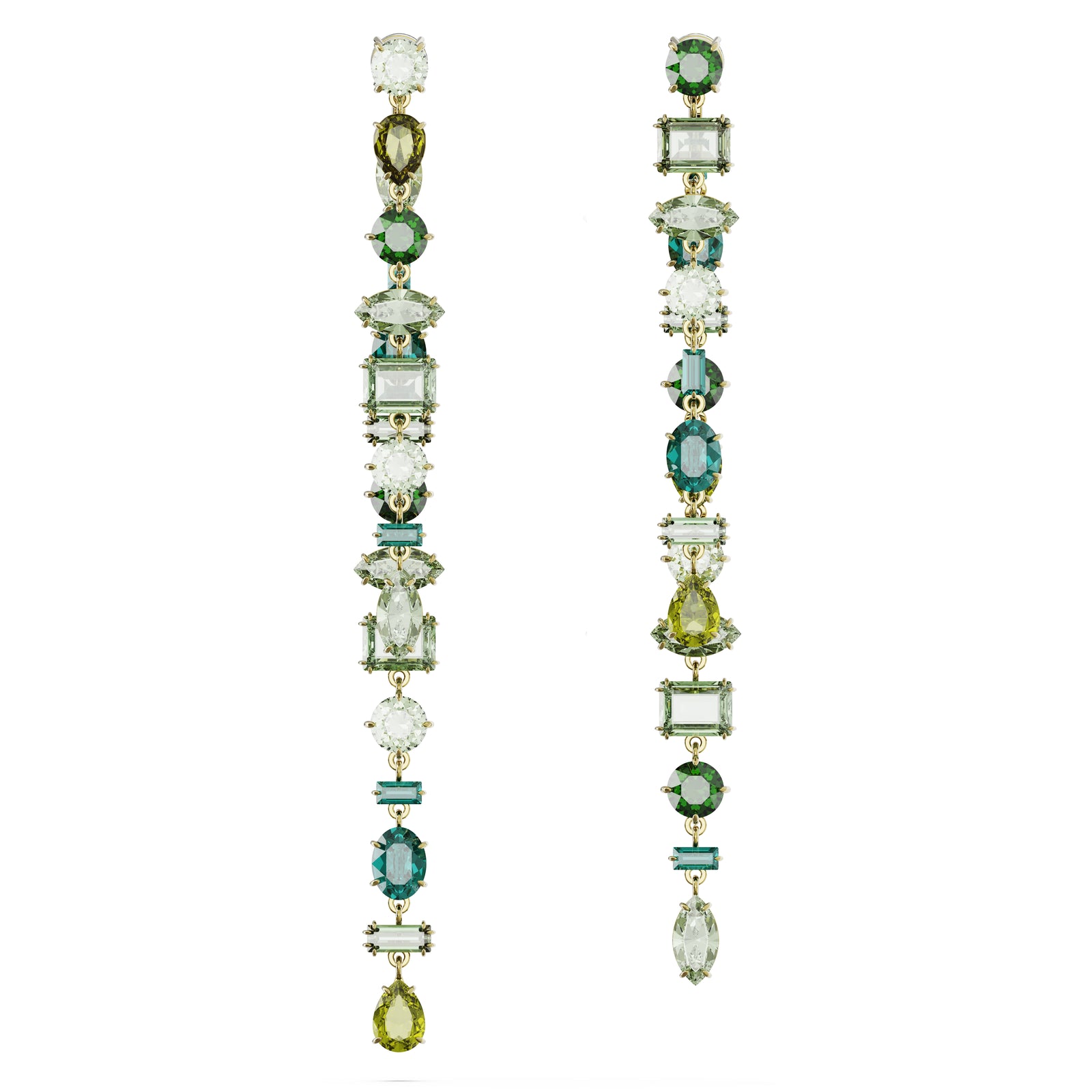 Green Gema Drop Earrings by Swarovski