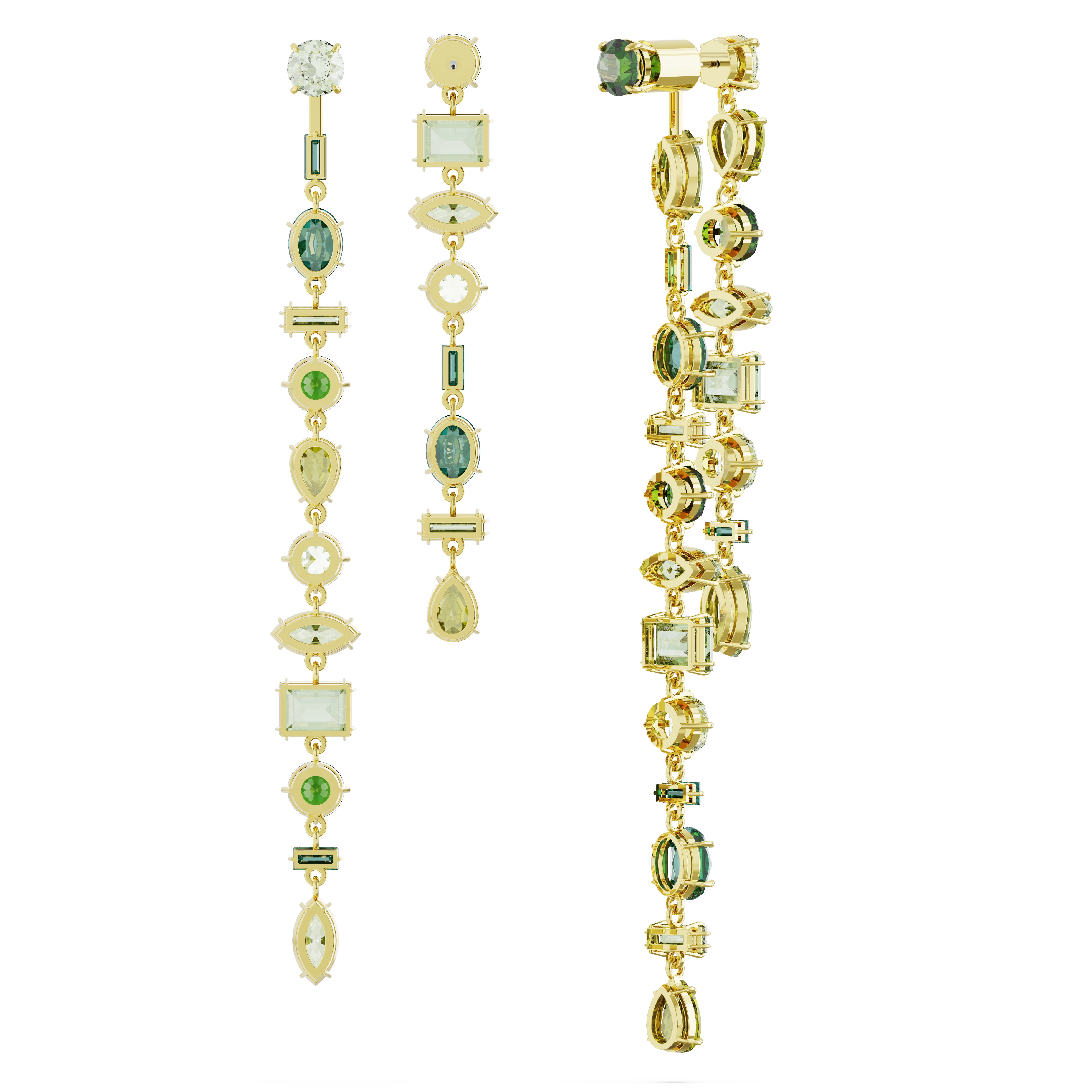 Green Gema Drop Earrings by Swarovski