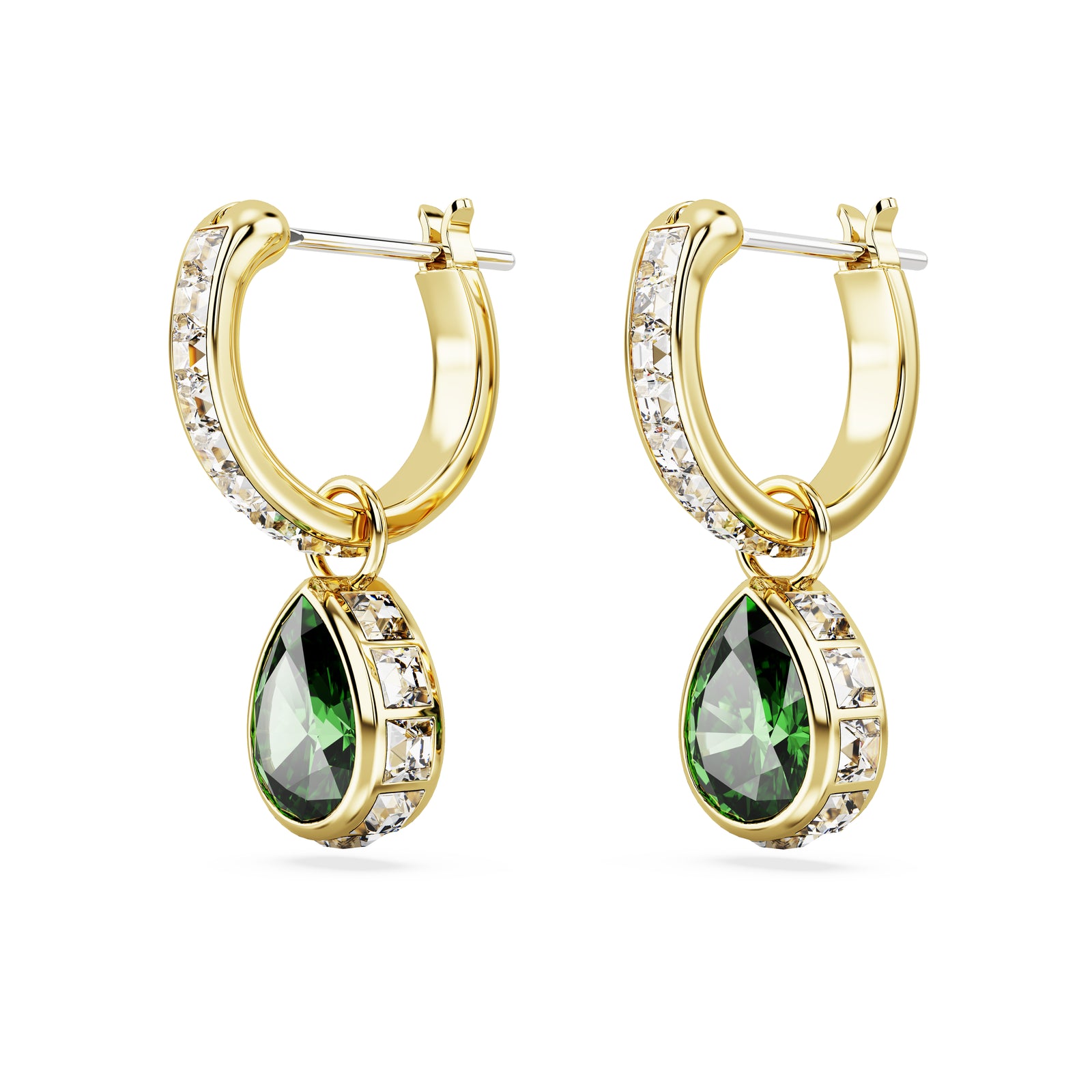 Green Chroma Drop Earrings by Swarovski