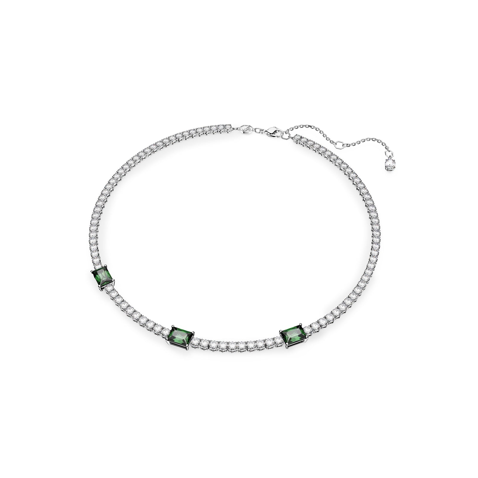 Green  Station Matrix Tennis Necklace by Swarovski