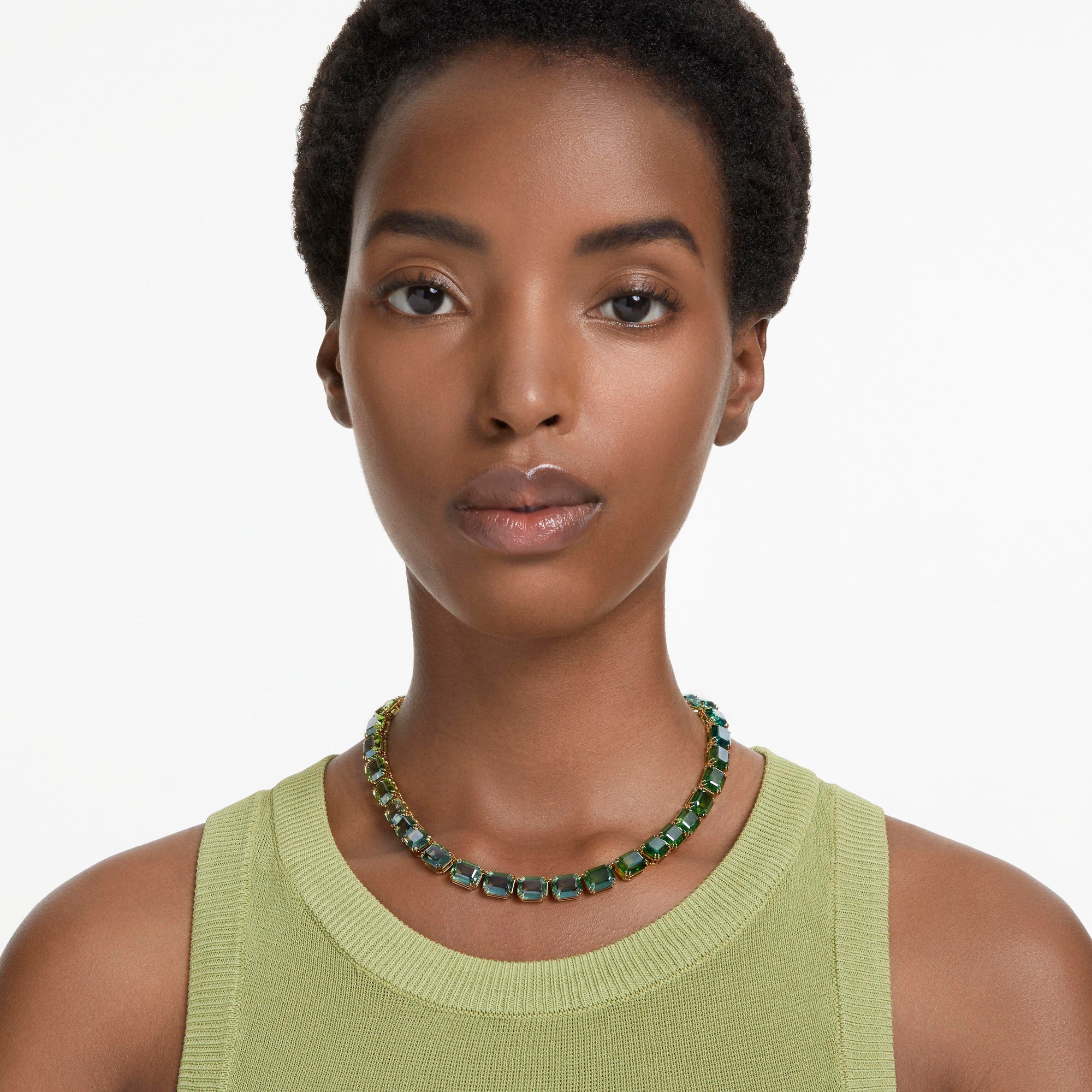 Millenia Green Tennis Necklace by Swarovski
