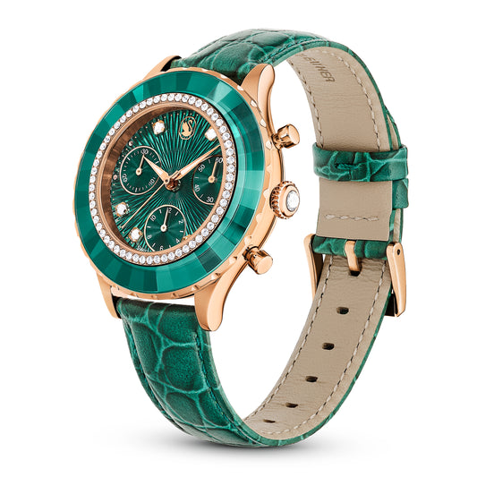 Green Octea Chrono Watch by Swarovski
